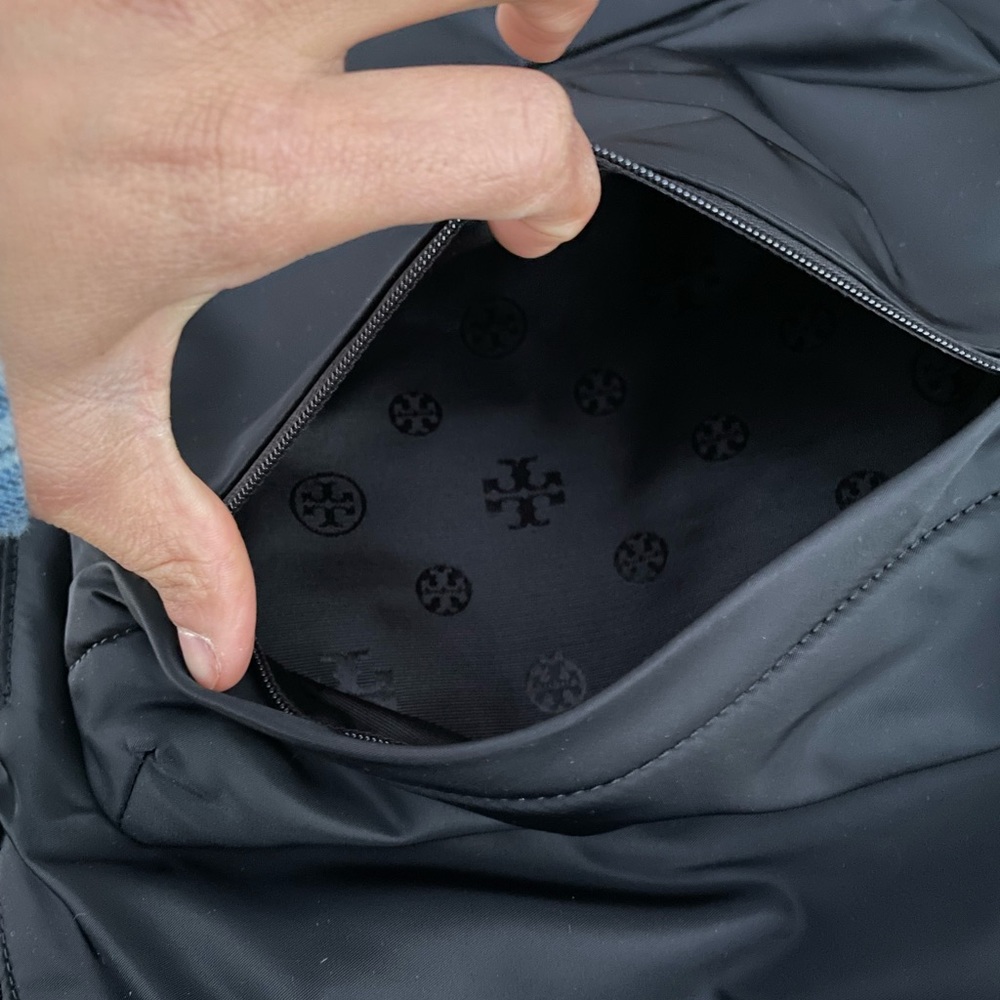 NWT tory burch ella nylon backpack in black 88368 - Picture 6 of 11